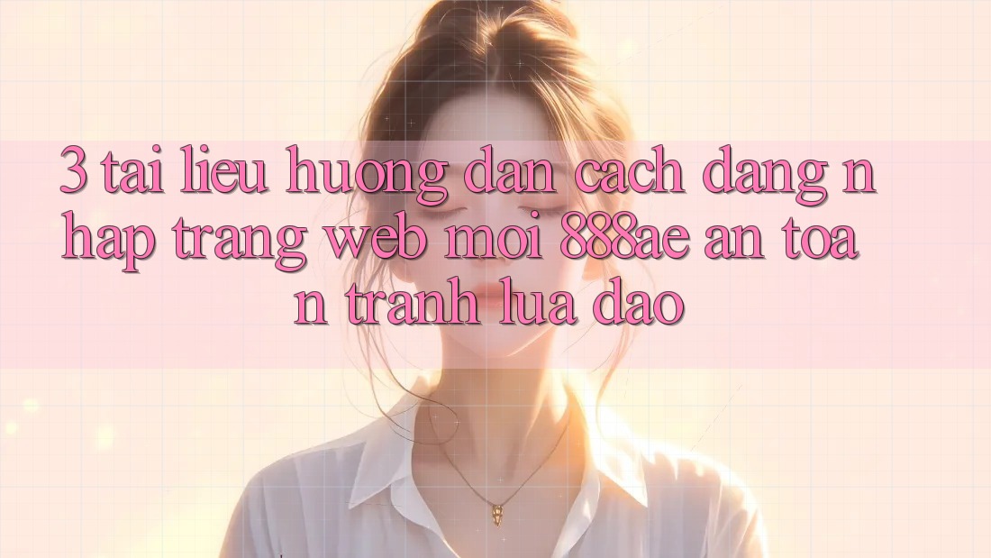 3. Tài liệu hướng dẫn Cách Đăng Nhập Trang web Mới 888ae An Toàn, Tránh Lừa Đảo 3. Tài liệu hướng dẫn Cách Đăng Nhập Trang web Mới 888ae An Toàn, Tránh Lừa Đảo