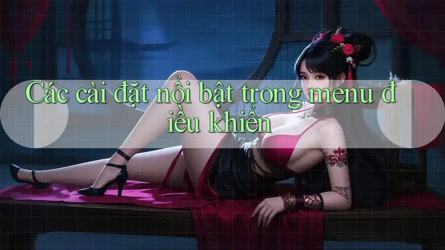 Các cài đặt nổi bật trong menu điều khiển Các cài đặt nổi bật trong menu điều khiển