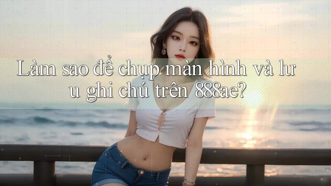Làm sao để chụp màn hình và lưu ghi chú trên 888ae? Làm sao để chụp màn hình và lưu ghi chú trên 888ae?