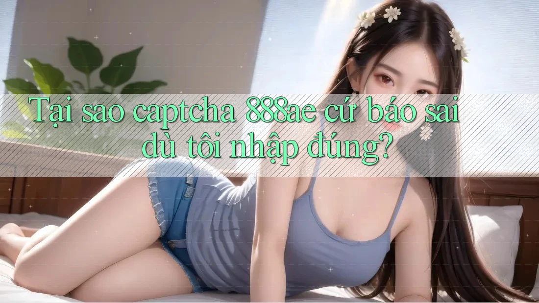 Tại sao captcha 888ae cứ báo sai dù tôi nhập đúng? Tại sao captcha 888ae cứ báo sai dù tôi nhập đúng?